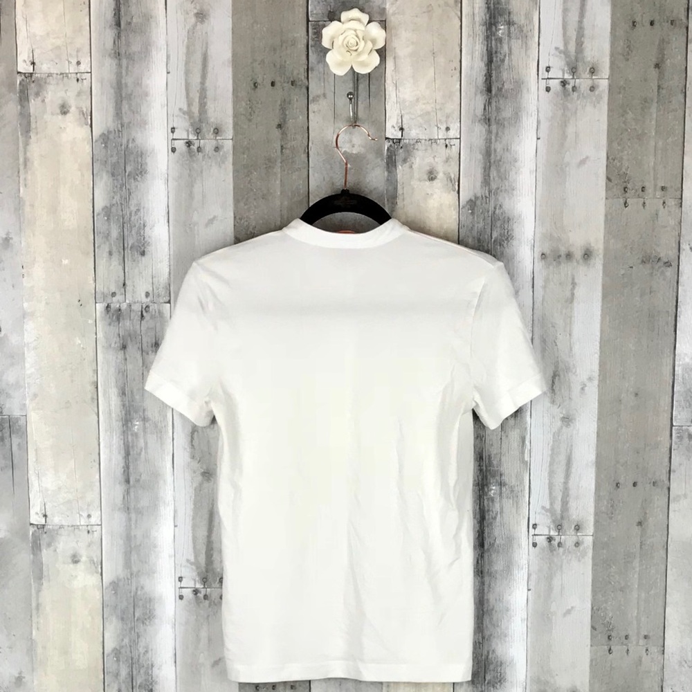 Tory Burch White Romilly Short Sleeve Polo Sm NWOT - Picture 2 of 5